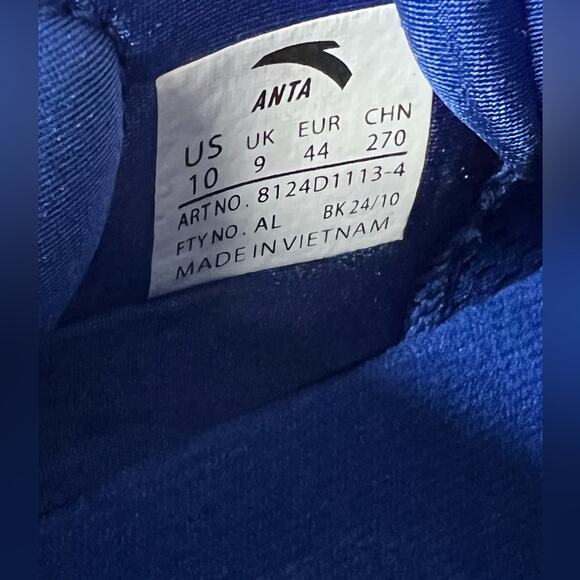 Size 10 - Anta Kai 1 ‘11 Games’ Duke 8124D1113-4 Basketball Shoes Sneakers NWOB - Picture 12 of 13